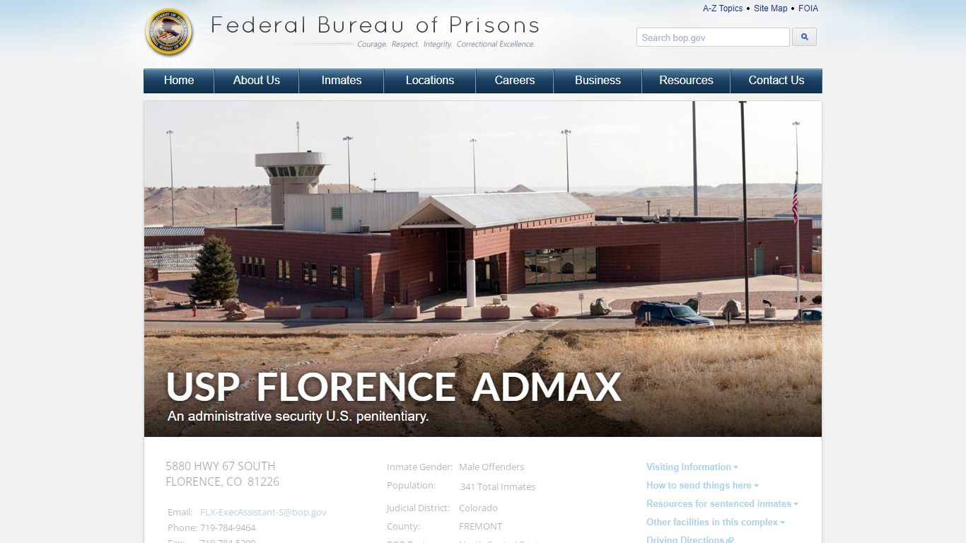 USP Florence ADMAX - Federal Bureau of Prisons
